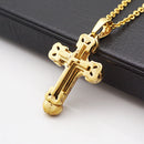 Mens Womens Gold Chain Cross Pendant Necklace Gift