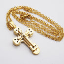 Mens Womens Gold Chain Cross Pendant Necklace Gift