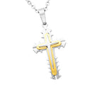 Stainless Steel Cross Pendant Chain Necklace Jewelry For Men Women 20 inch