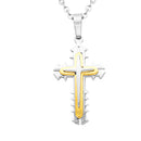 Stainless Steel Cross Pendant Chain Necklace Jewelry For Men Women 20 inch