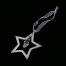 Silver Crystal Star Home Party Ornament Xmas Tree Phone Hanging Decor Gift