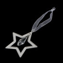Silver Crystal Star Home Party Ornament Xmas Tree Phone Hanging Decor Gift