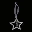 Silver Crystal Star Home Party Ornament Xmas Tree Phone Hanging Decor Gift