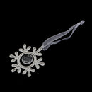 Christmas Wedding Crystal Snowflake Decor with Ribbon Hanging Tree Ornament