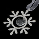 Christmas Wedding Crystal Snowflake Decor with Ribbon Hanging Tree Ornament
