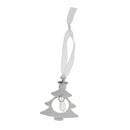 Christmas Crystal Tree Shape Decor with Ribbon Hanging Tree Ornament Gift