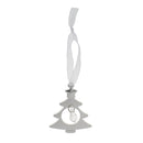 Christmas Crystal Tree Shape Decor with Ribbon Hanging Tree Ornament Gift