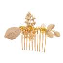 Vintage Pearl Rhinestone Flower Hair Comb Slides Wedding Party Hairpins