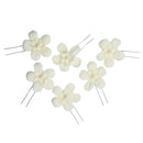 Elegant Dance Party Wedding Bride Bridal Flower hair Bobby Pin Light for Women Yellow