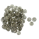 Wholesale 100Pcs Tibetan Silver Filigree Lotus Bead Cap Spacers Jewelry DIY Findings