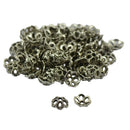 Wholesale 100Pcs Tibetan Silver Filigree Lotus Bead Cap Spacers Jewelry DIY Findings