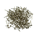 Earrings Ear Stud Pin with Loop & Ball DIY Findings Silver 12x6mm Pack of 100Pcs