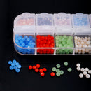 1Box 4mm Colors Plastic Crystal Faceted Spacer Beads Box DIY Jewelry Making