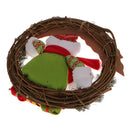 Snowman Rattan Ring Wreath Christmas Door Wall Hanging Decor Ornaments Red