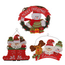 Snowman Rattan Ring Wreath Christmas Door Wall Hanging Decor Ornaments Red