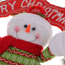 Snowman Rattan Ring Wreath Christmas Door Wall Hanging Decor Ornaments Red