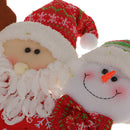 Wooden Fabric Santa Snowman Reindeer Christmas Hanger Decoration Ornaments