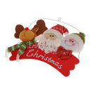 Wooden Fabric Santa Snowman Reindeer Christmas Hanger Decoration Ornaments