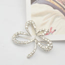 Lady Jewelry Silver Lucky Clover Shape Crystal Clothing Accessory Brooch Pin
