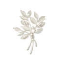 Lady Jewelry Silver Olive branch Shape Crystal Clothing Accessory Brooch Pin
