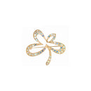 Fashion Jewelry Lucky Clover Shape Crystal Clothing Accessory Brooch Pin