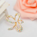 Fashion Jewelry Lucky Clover Shape Crystal Clothing Accessory Brooch Pin