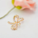 Fashion Jewelry Lucky Clover Shape Crystal Clothing Accessory Brooch Pin