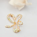 Fashion Jewelry Lucky Clover Shape Crystal Clothing Accessory Brooch Pin