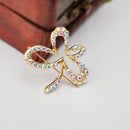 Fashion Jewelry Lucky Clover Shape Crystal Clothing Accessory Brooch Pin
