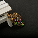 Hat Crystal Rhinestone Brooch Vintage Retro Flower Pins Brooches for Women