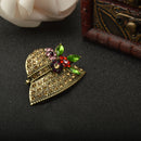 Charming Jewelry Retro Gold Hat Shape Crystal Clothing Accessory Brooch Pin
