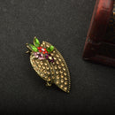 Charming Jewelry Retro Gold Hat Shape Crystal Clothing Accessory Brooch Pin