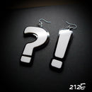 Women's Nightclub Hiphop Question Exclamation Mark Dangle Drop Asymmetric Hook Earrings Eardrops