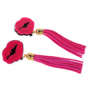 Fashion Acrylic Mouth Lips Tassel Long Earrings for Women Girl Party Gifts Pink
