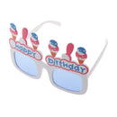 Theme Happy Birthday Ice-cream Shape Eye Glasses Fancy Dress Costume Novelty for Party White