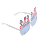 Theme Happy Birthday Ice-cream Shape Eye Glasses Fancy Dress Costume Novelty for Party White