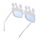 Theme Happy Birthday Ice-cream Shape Eye Glasses Fancy Dress Costume Novelty for Party White