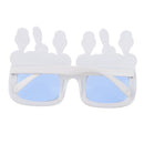 Theme Happy Birthday Ice-cream Shape Eye Glasses Fancy Dress Costume Novelty for Party White