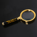 Retro Dragon Carved Magnifier Magnifying Glass Loupe Reading Tool 70mm