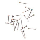 361L Stainless Steel Nose Stud Indian Nose Ring Rhinestone Screw Nose Body Piercing