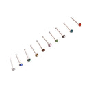 361L Stainless Steel Nose Stud Indian Nose Ring Rhinestone Screw Nose Body Piercing