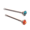 361L Stainless Steel Nose Stud Indian Nose Ring Rhinestone Screw Nose Body Piercing