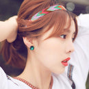 Lady Stripe Weave Elastic Hair Plaited Plait Headband Hairband Colorful