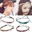 Lady Stripe Weave Elastic Hair Plaited Plait Headband Hairband Colorful