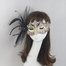 Women Girls Ladies Eye Mask Suitable FOR Halloween Fancy Dress Party Accessories Plum Gold