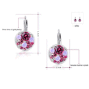 Fashion Women White Gold Plated Red Rhinestone Earrings Ear Clip Jewellery