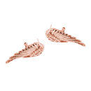 Women's Party Jewelry Rose Gold Alloy Angel Wings Crystal Ear Studs Earrings