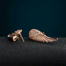 Women's Party Jewelry Rose Gold Alloy Angel Wings Crystal Ear Studs Earrings