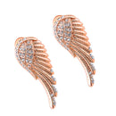 Women's Party Jewelry Rose Gold Alloy Angel Wings Crystal Ear Studs Earrings