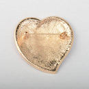 Crystal Rhinestone Heart Brooch Pin Wedding Party Christmas Gift Jewelry